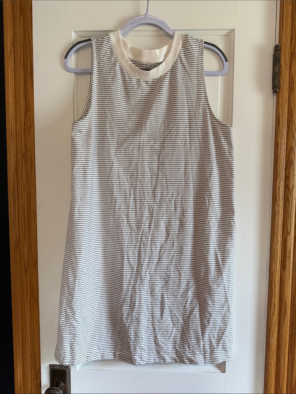 Classic Striped Sleeveless Tank Dress Size L